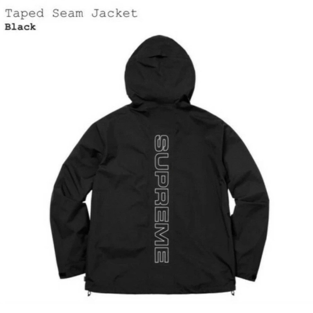 Supreme Taped Seam Hooded Hoodie Jacket Coat  SS18 Size XL SS18 Black Brand New